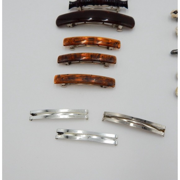 Hair Clip Assortment Barrettes Tortoise Chain Pearl France Taiwan Lot of 18 main image 7